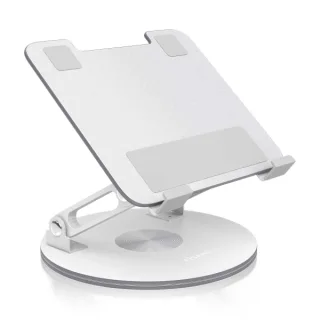 Aisens Soporte de Sobremesa Giratorio Ajustable para Portatil / Tablet 7"-13" - Color Plata