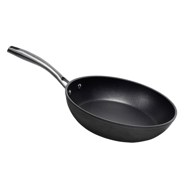 Cecotec Polka Fantasy Golden Sarten de Aluminio Forjado de 20cm - Mango Acero Inoxidable - Revestimiento Antiadherente - Apta para Horno - Compatible con Induccion - Color Negro