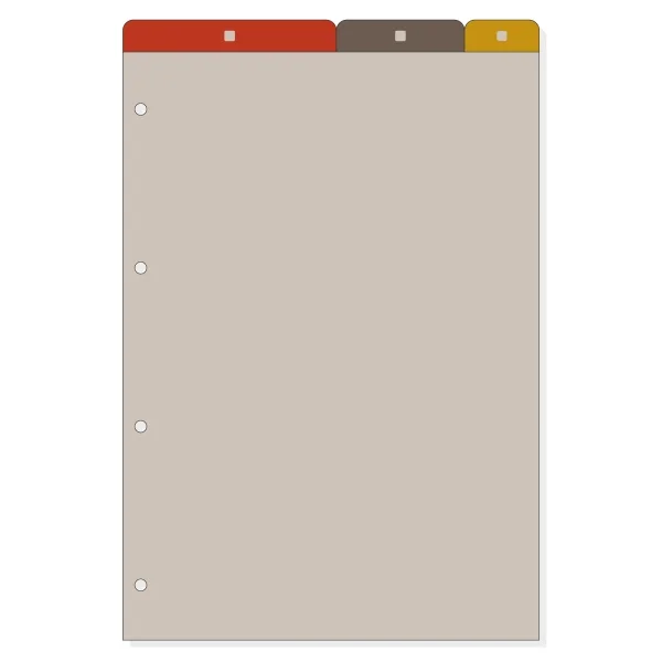 Finocam R4062 Separadores Superiores para Agendas Open - 5 Solapas - Formato A4 - 210x2x307mm - PVC - Color Marron