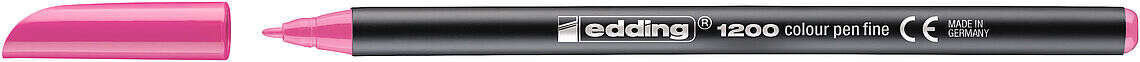 Edding 1200 Rotulador - Punta Redonda - Trazo 1mm - Tinta con Base de Agua - Color Rosa · Pack de 10 uds.