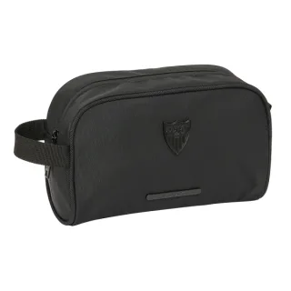 Safta Sevilla FC Business Neceser de 3.6L - Cremallera - Asa Lateral - Adapatable a Carro - Interior Forrado - 240x100x150mm - Color Negro