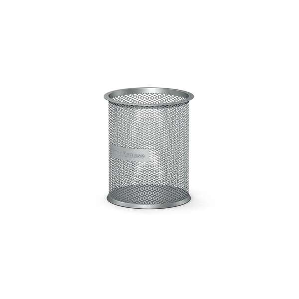 Erichkrause Compass Classic Portalapices Redondo 90х100mm - Base Redonda de Acero Inoxidable - Diseño Moderno y Elegante - Color Plata
