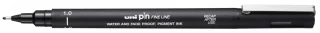 Uni-ball PIN10-200(S) Rotulador Calibrado - Punta Poliacetal 1mm - Ancho de Trazo 1mm - Tinta Pigmentada Resistente al Agua y Luz - Color Negro · Pack de 12 uds.