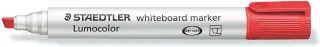 Staedtler Lumocolor 351 Marcador para Pizarra Blanca - Punta Biselada 2 - 5mm Aprox - Secado Rapido - Color Rojo · Pack de 10 uds.