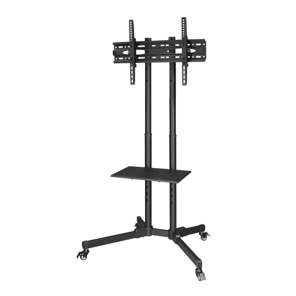 Hama Trolley Soporte con Ruedas para TV hasta 75" - Peso Max 10kg - VESA 600x400mm - Acero - Altura Ajustable - 88.4x66.6x154.7cm - Color Negro