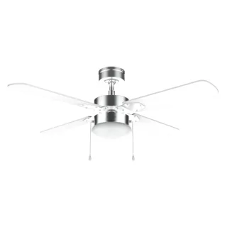 Cecotec EnergySilence Aero 450 IronWhite Ventilador de Techo con 4 Aspas y Luz Integrada - Potencia de 50W - Diametro de 42" - 3 Velocidades - Modo Invierno/Verano - Control por Cadena - Col