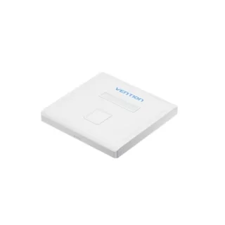 Vention Placa de Pared de 1 Toma RJ45 - Compatible con Cajas de Empotrar Tipo 86 - ABS Resistente al Envejecimiento - 86x86x8mm - Color Blanco