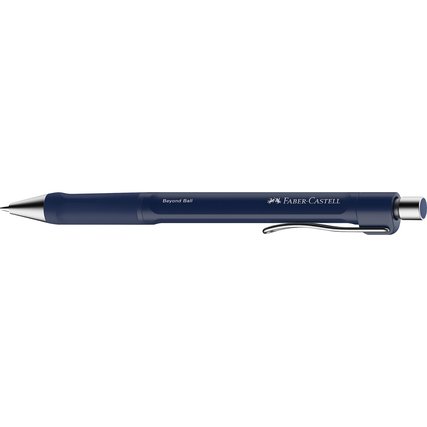 Faber-Castell Beyond Ball Boligrafo Retractil - Punta 1mm - Trazo de 0.5mm - Grip de Agarre - Tinta Azul - Color del Cuerpo Azul · Pack de 10 uds.