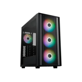 Cooler Master Masterbox 600 Caja Semitorre ATX/MicroATX/Mini-ITX - 3 Ventiladores 140mm RGB Frontales - 1 Ventilador 120mm RGB Trasero - Ventana Lateral - Rejilla Metal-Mesh - 230x481x474mm