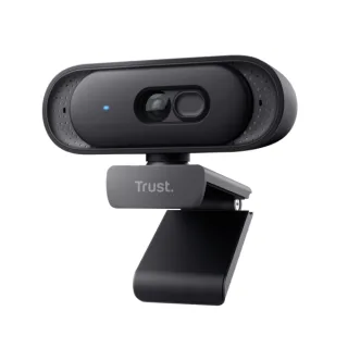 Trust Tomar Webcam QHD 2K - Cable 2m - Microfono Incorporado - Balance de Blancos Automatico - Modo de Privacidad - Rosca 1/4" - Campo de Vision de 76 Grados - 53x55x93mm - Color Negro