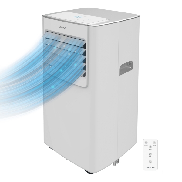 Cecotec ForceClima 7100 Aire Acondicionado Portatil - 780W - 1750 Frigorias - Capacidad 7000 BTU - Silencioso - Mando a Distancia - Cobertura hasta 20m2 - 4 Modos de Uso - Temporizador - Col