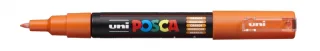 Posca PC-1M Marcador de Pintura - Punta Conica 0.7mm - Tinta Base al Agua - No Permanente - Resistente a la Luz - Color Naranja · Pack de 6 uds.