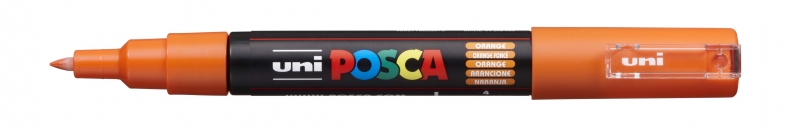 Posca PC-1M Marcador de Pintura - Punta Conica 0.7mm - Tinta Base al Agua - No Permanente - Resistente a la Luz - Color Naranja · Pack de 6 uds.