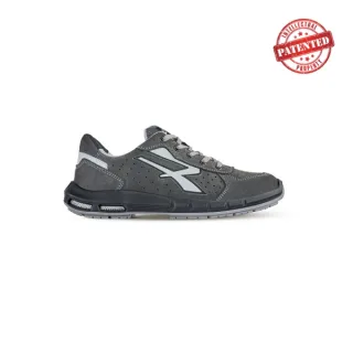 Upower Rigel Plus S ESD Calzado de Seguridad Bajos - Talla 35 - Gamuza Perforada, Puntera de Aluminio, Suela Antideslizante, Inserto Anti-Fatiga, Proteccion S1PS FO SR - Color Gris Oscuro