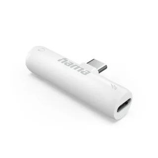 Hama Adaptador de Audio - USB-C Macho - Jack 3.5mm Hembra - Color Blanco