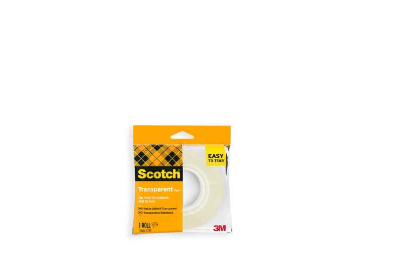 Scotch 508 Cinta Adhesiva 19mm x 33m - Facil de Cortar - Transparente · Pack de 8 uds.