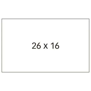 Apli Pack de 6 Rollos de 1000 Etiquetas Blancas para Maquinas Etiquetadoras de Precios de 2 Lineas - Tamaño 26 x 16mm - Adhesivo Permanente - Cantos Rectos - Compatible con Modelos de Apli 1