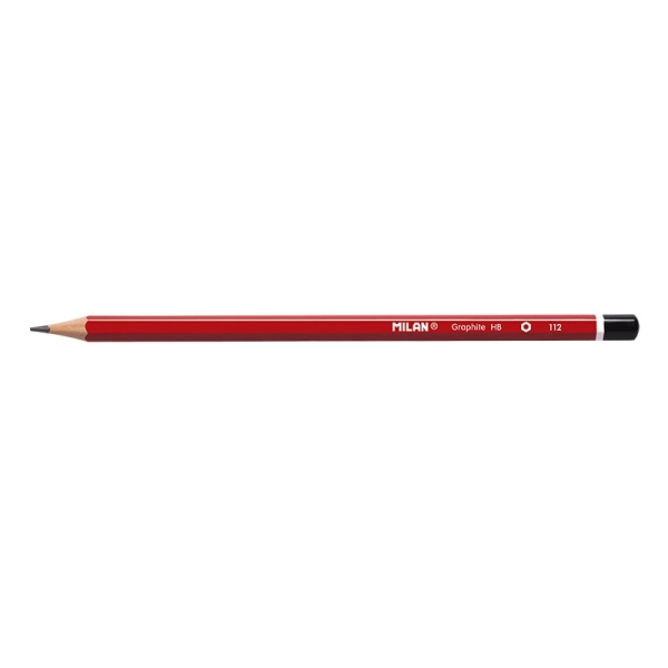 Milan Lapices de Grafito HB - Hexagonales - Color Rojo · Pack de 12 uds.