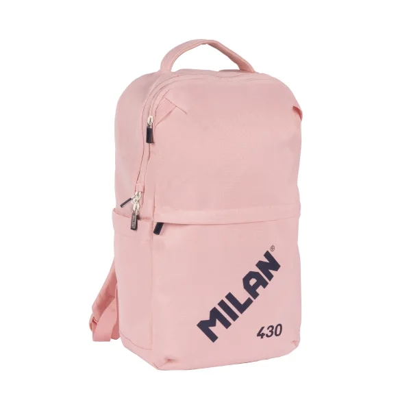 Milan 430 Since 1918 Mochila 15L - Compartimento para Portatiles hasta 14" - Cierre de Seguridad - 42x28x15cm - Color Rosa