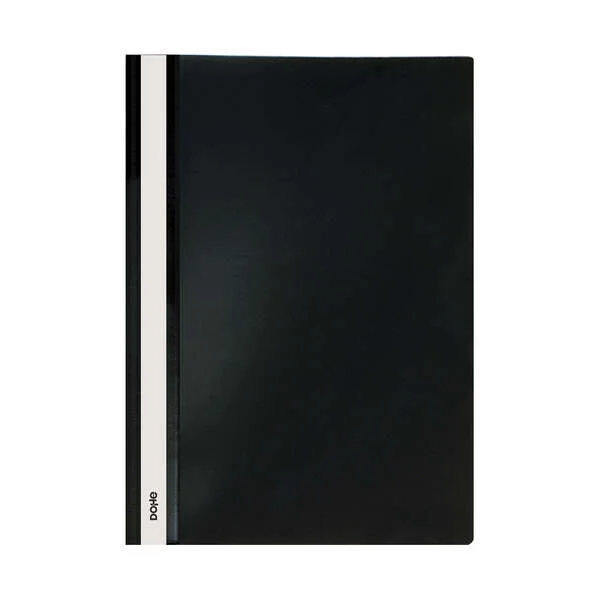 Dohe Dosier con Fastener de Polipropileno - Tamaño A4 - Cubierta Transparente y Trasera Opaca - Ideal para Organizar Documentos · Pack de 10 uds.