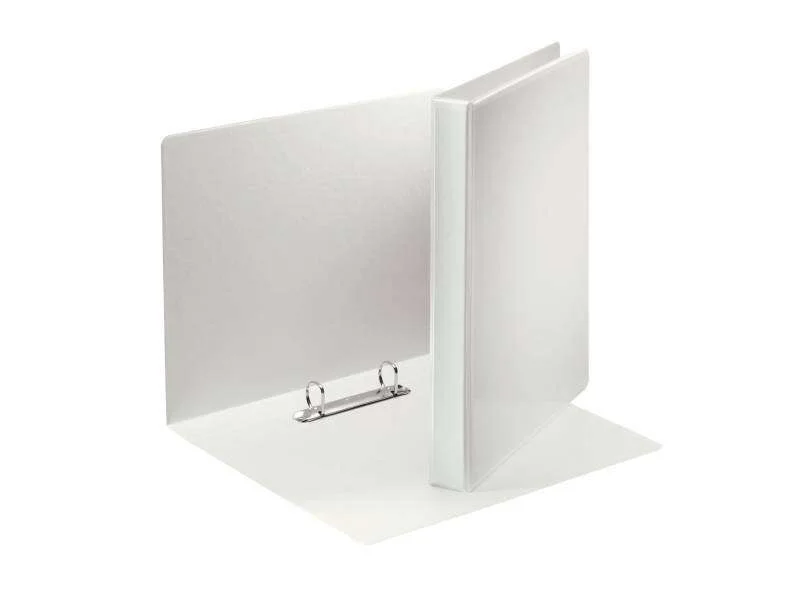 Esselte Carpeta Canguro Gama Basica 40mm - Mecanismo 2 Anillas Mixtas - Capacidad 380 Hojas A4 - Certificado Fsc - Color Blanco