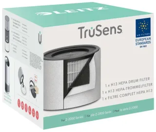 Leitz Filtro Hepa 3 en 1 H13 Repuesto Purificador Aire Mediano Trusens Z-2000/Z-2500 - Captura 99,95% Particulas Ultrafinas - Filtro Carbon - Cambio Indicador - Color Negro