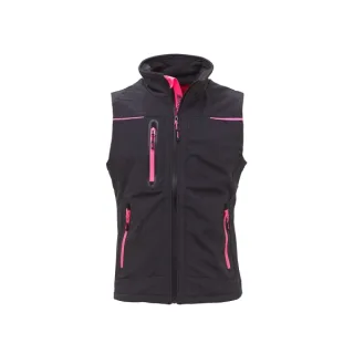 Upower Universe Lady Chaleco Softshell Impermeable - Talla 2XL - Transpirable y Cortaviento, Forro Micropolar, Cremallera Impermeable, Bolsillo Free Sound, Detalles Reflectantes, Proteccion
