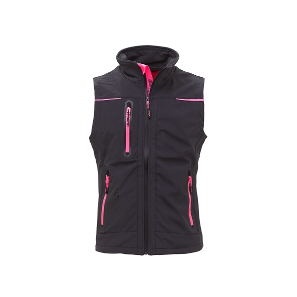 Upower Universe Lady Chaleco Softshell Impermeable - Talla 2XL - Transpirable y Cortaviento, Forro Micropolar, Cremallera Impermeable, Bolsillo Free Sound, Detalles Reflectantes, Proteccion