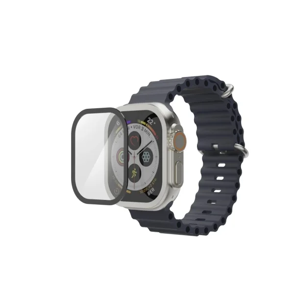 Hama Super Hybrid Protector de Pantalla para Apple Watch - 49mm - Antihuellas - Flexiglas rPET - Color Transparente
