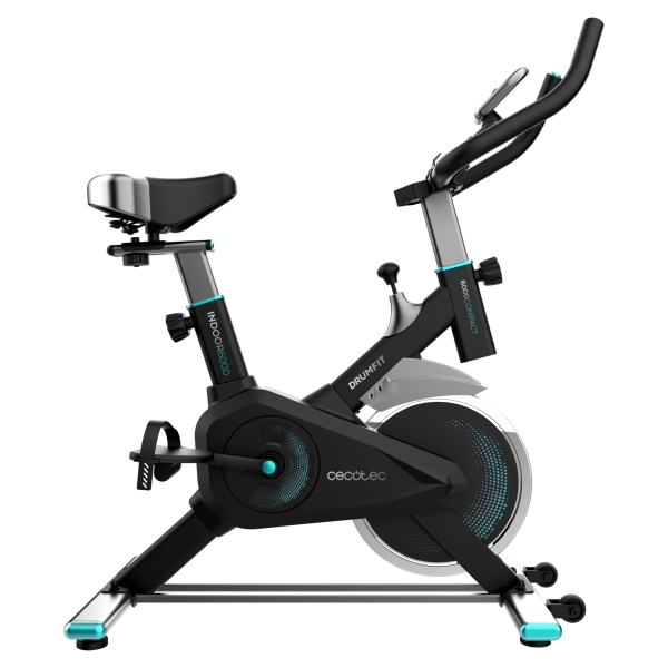 Cecotec Drumfit Indoor 6000 Compact Bicileta Estatica - Pantalla LCD - Volante de 6kg - Compacta - Sillin y Manillar Ajustables - Resistencia Ajustable - Kit de Montaje y Pilas - Color Negro