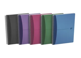 Oxford Office Urban Mix Cuaderno Espiral A5 Cuadricula 5x5mm 90 Hojas - Tapa de Plastico - Colores Surtidos · Pack de 5 uds.