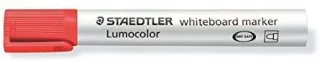 Staedtler Lumocolor 351 Rotulador para Pizarra - Punta Redonda - Trazo 2mm - Capuchon con Clip - Color Rojo · Pack de 10 uds.