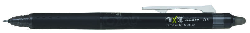Pilot Frixion Point Clicker 0.5 Boligrafo Retractil de Tinta Termosensible - Borrable - Punta Fina 0.5mm - Trazo 0.25mm - Grip De Agarre - Color Negro · Pack de 12 uds.