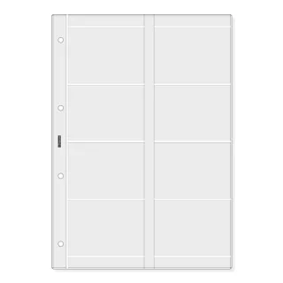 Finocam R4066 Pack de 6 Fundas Portatarjetas para Agendas Open - Formato A4 - 210x2x297mm - PVC - Color Gris Claro