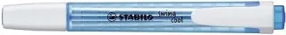 Stabilo Swing Cool Marcador Fluorescente - Cuerpo Plano - Punta Biselada - Trazo entre 1 y 4mm - Tinta con Base de Agua - Antisecado - Color Azul · Pack de 10 uds.