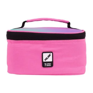 Milan Sunset Bolsa Isotermica Porta Alimentos 1,5L - Incluye 1 Recipiente para Alimentos - Interior Aislante Termico - Apertura Total - Color Rosa