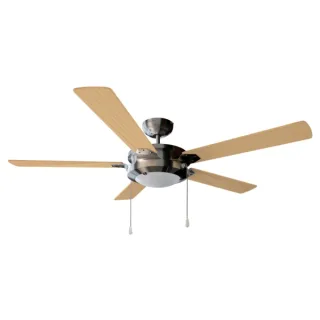 Cecotec EnergySilence Aero 540 Ventilador de Techo con 5 Aspas y Luz LED Integrada - Potencia de 62W - Diametro de 52" - 3 Velocidades - Modo Invierno/Verano - Control por Cadena - Color Neg