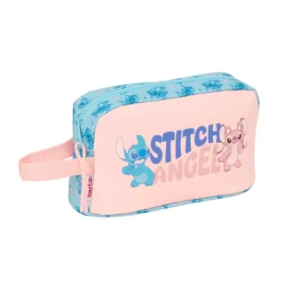 Safta Stitch Ohana Portadesayunos Termico de 1.7L - Interior Forrado en Aluminio - 215x65x120mm - Color Rosa Pastel