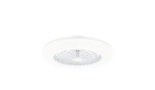 Philips Amigo Flat Fan Ceiling IR RD Ventilador de Techo con Luz LED Hasta 6500K - Aspas Integradas - 25W Ventilador + 60W Luz - Sparkle - Mando a Distancia - Color Blanco