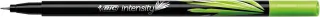 Bic Intensity Fine Rotulador de Punta Fina de 0.8mm - Trazo de 0.4mm - Tinta con Base de Agua - Color Verde Lima · Pack de 12 uds.