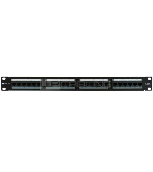 WP Patch Panel de 24 Puertos RJ45 CAT6 UTP - 1U IDC - Color Negro