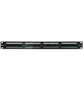 WP Patch Panel de 24 Puertos RJ45 CAT6 UTP - 1U IDC - Color Negro