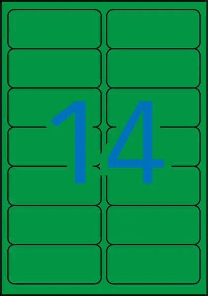 Apli Etiquetas Verdes Permanentes 99.1 x 38.1mm 20 Hojas