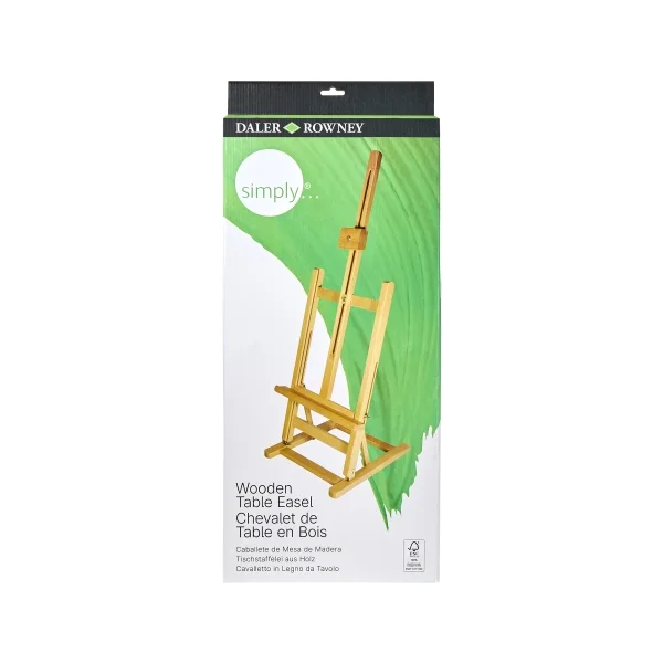 Daler Rowney Simply Caballete de Mesa de Madera - Altura de Lienzo de 55cm