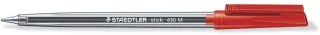 Staedtler Stick 430 Boligrafo con Capuchon - Punta 0.35mm - Tinta Endeleble - Color Rojo · Pack de 50 uds.
