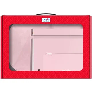 Dohe Serenity Pack de Mochila + Carpeta A4 Recambio + Portatodo Triple - Todo en un Maletin Perfecto para Regalo - Color Rosa
