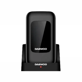 Daewoo Telefono Movil de Tapa - Doble Pantalla 2.8" y 1.77" - Teclas Grandes - RAM 48Mb - ROM 128Mb - 1000mAh - Camara 0.3Mp - 4G Dual SIM - Jack 3.5mm - Radio FM - Base de Carga USB-C - Col