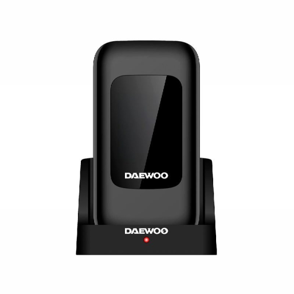 Daewoo Telefono Movil de Tapa - Doble Pantalla 2.8" y 1.77" - Teclas Grandes - RAM 48Mb - ROM 128Mb - 1000mAh - Camara 0.3Mp - 4G Dual SIM - Jack 3.5mm - Radio FM - Base de Carga USB-C - Col