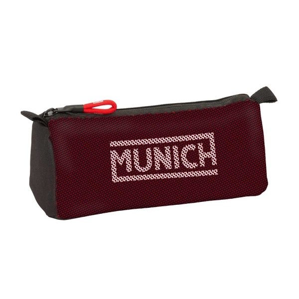 Safta Munich Vulcan Portatodo - Cremallera - 1.2L - 210x70x80mm - Color Negro y Rojo