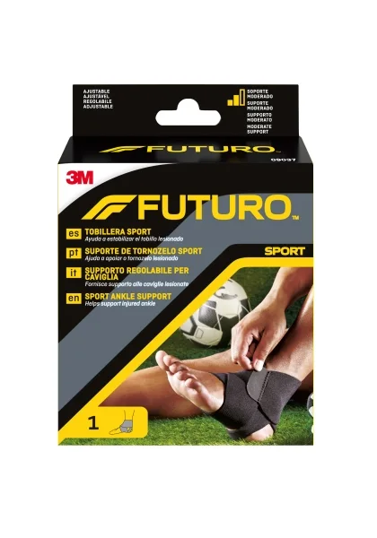Futuro Sport Tobillera - Ajustable (17.8 - 27.9cm) - Color Negro